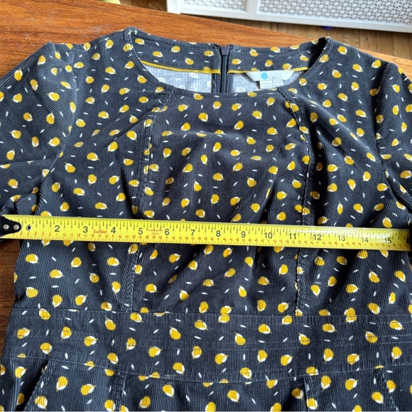 Charcoal and yellow Boden Corduroy Dress - Picture 3 of 6